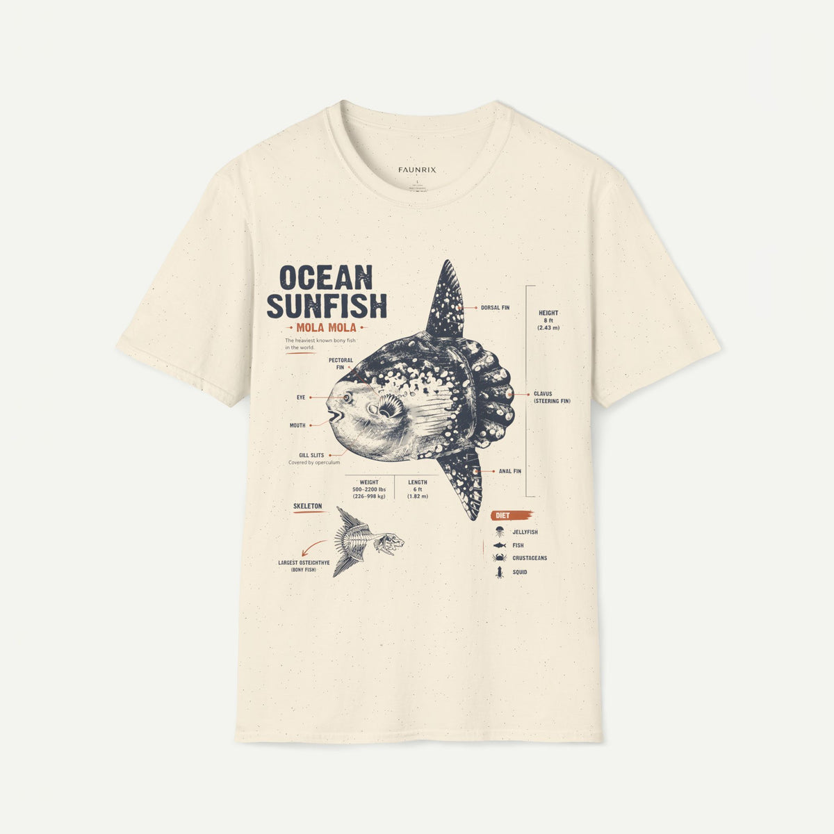 Ocean Sunfish Illustration T-Shirt — Mola Mola Science Graphic Tee Main image