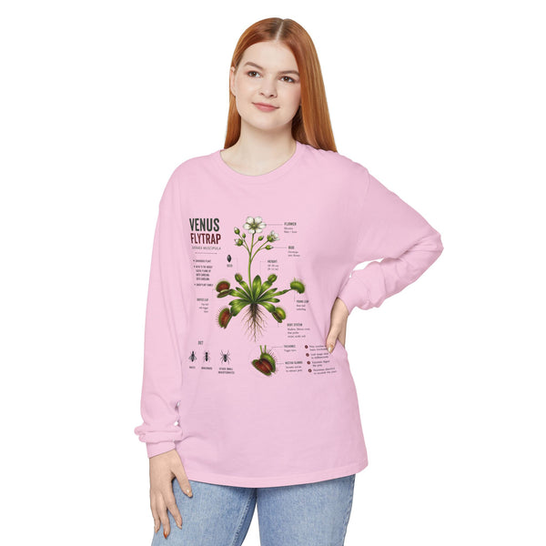 Venus Flytrap Anatomy Long Sleeve Tee — Botanical Science Shirt