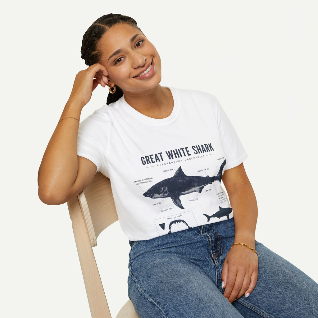 Great White Shark Anatomy T-shirt