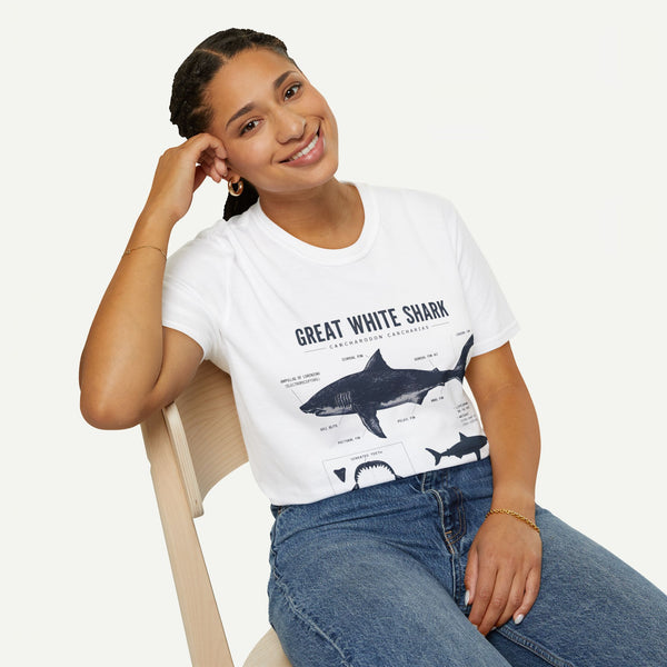Great White Shark Anatomy T-shirt
