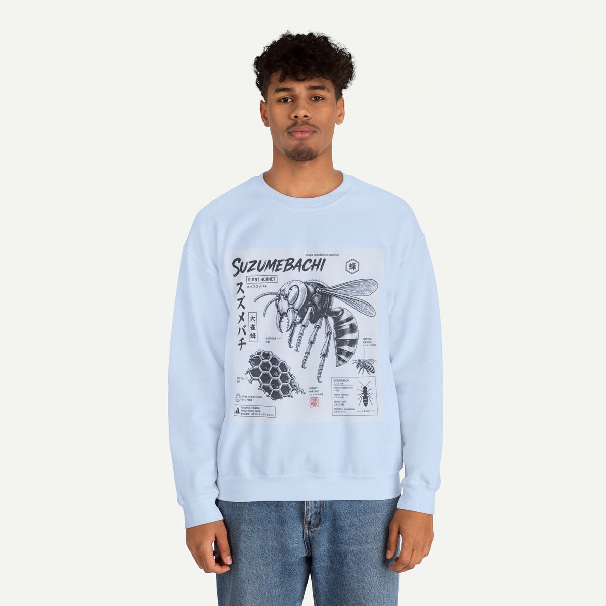 Suzumebachi Hornet Anatomy Crewneck Sweatshirt