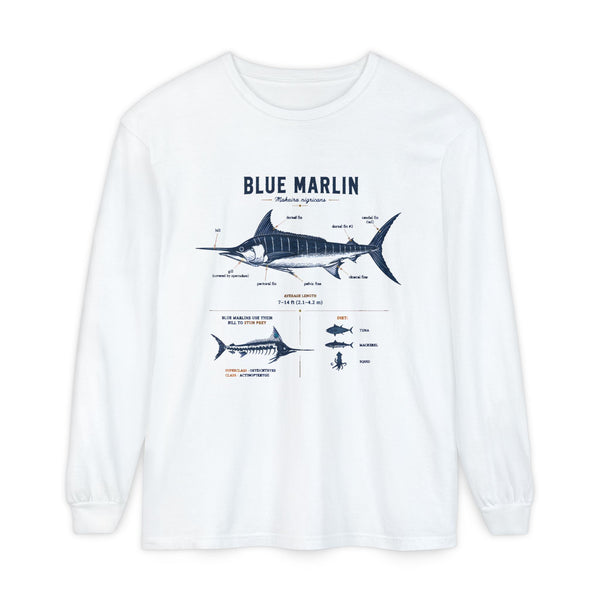 Blue Marlin Anatomy Long Sleeve Shirt