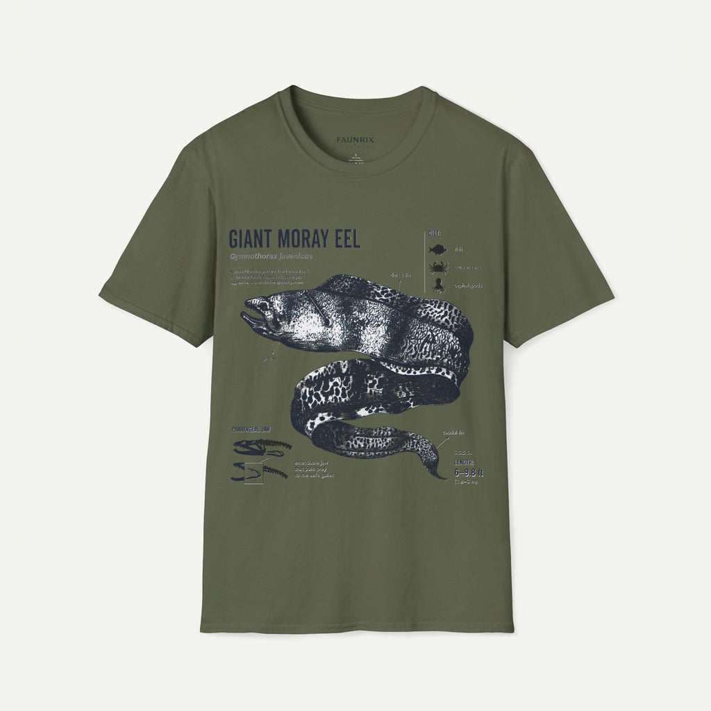 Moray Eel Anatomy Graphic T-Shirt — Vintage Scientific Illustration Tee