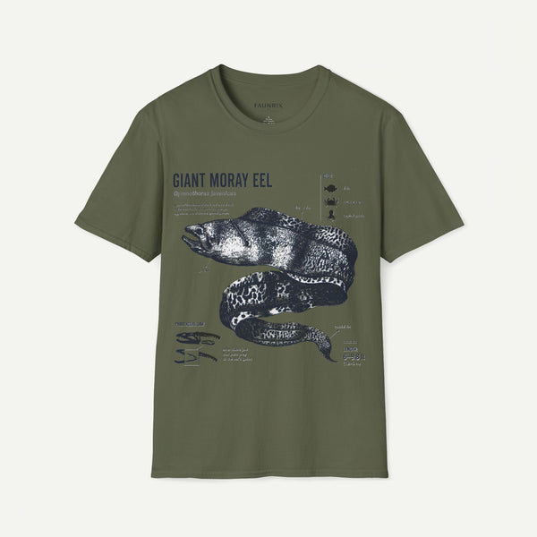 Moray Eel Anatomy Graphic T-Shirt — Vintage Scientific Illustration Tee