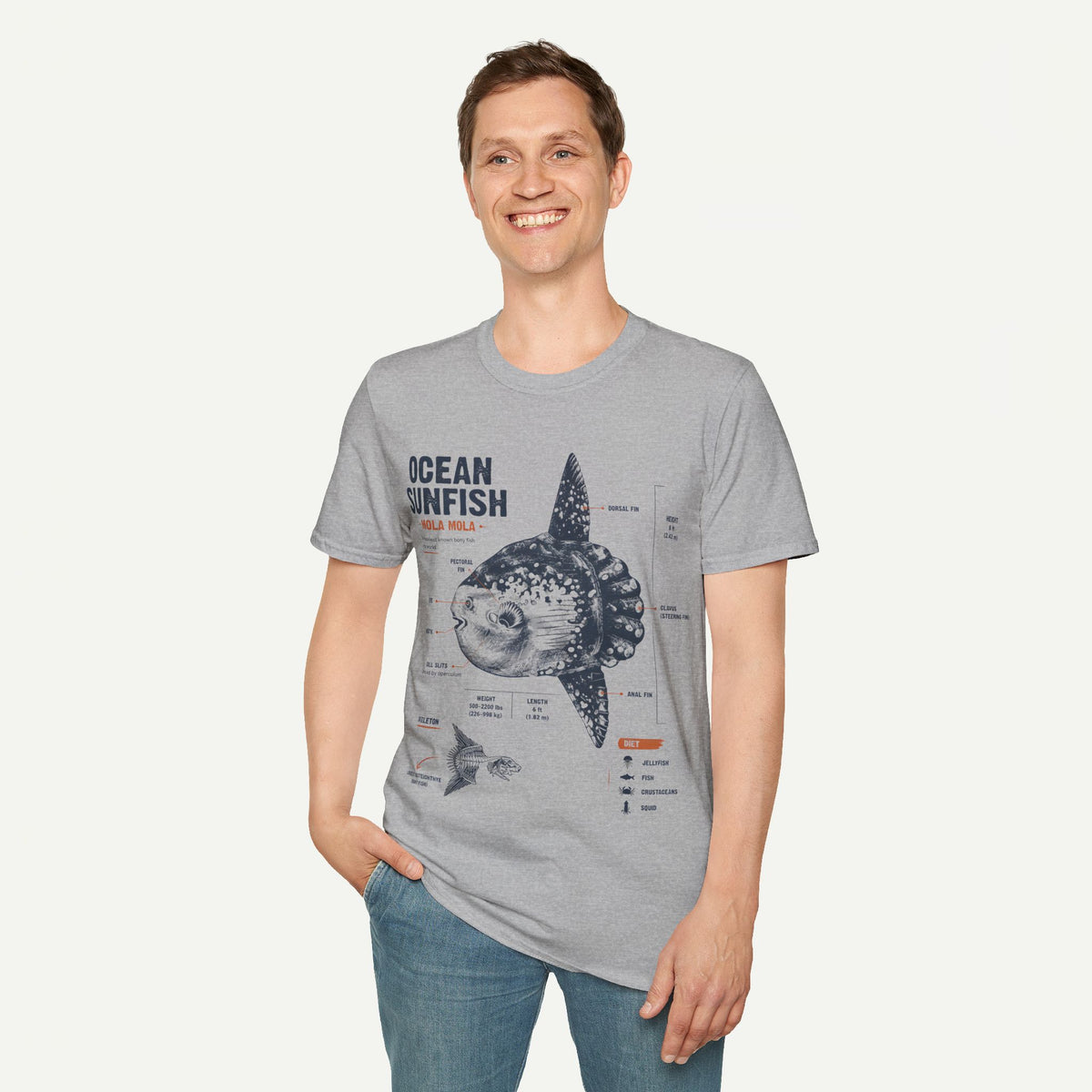 Ocean Sunfish Illustration T-Shirt — Mola Mola Science Graphic Tee