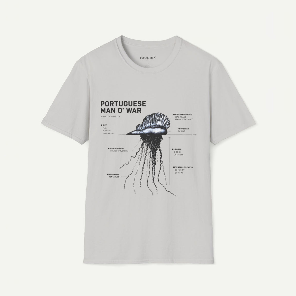 Portuguese Man O' War Anatomy T-Shirt — Marine Biology Graphic Tee
