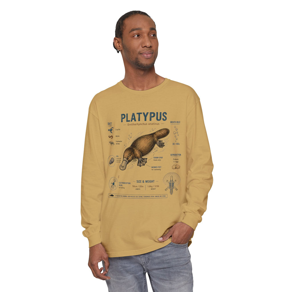 Platypus Anatomy Long Sleeve Tee — Illustrated Scientific Graphic