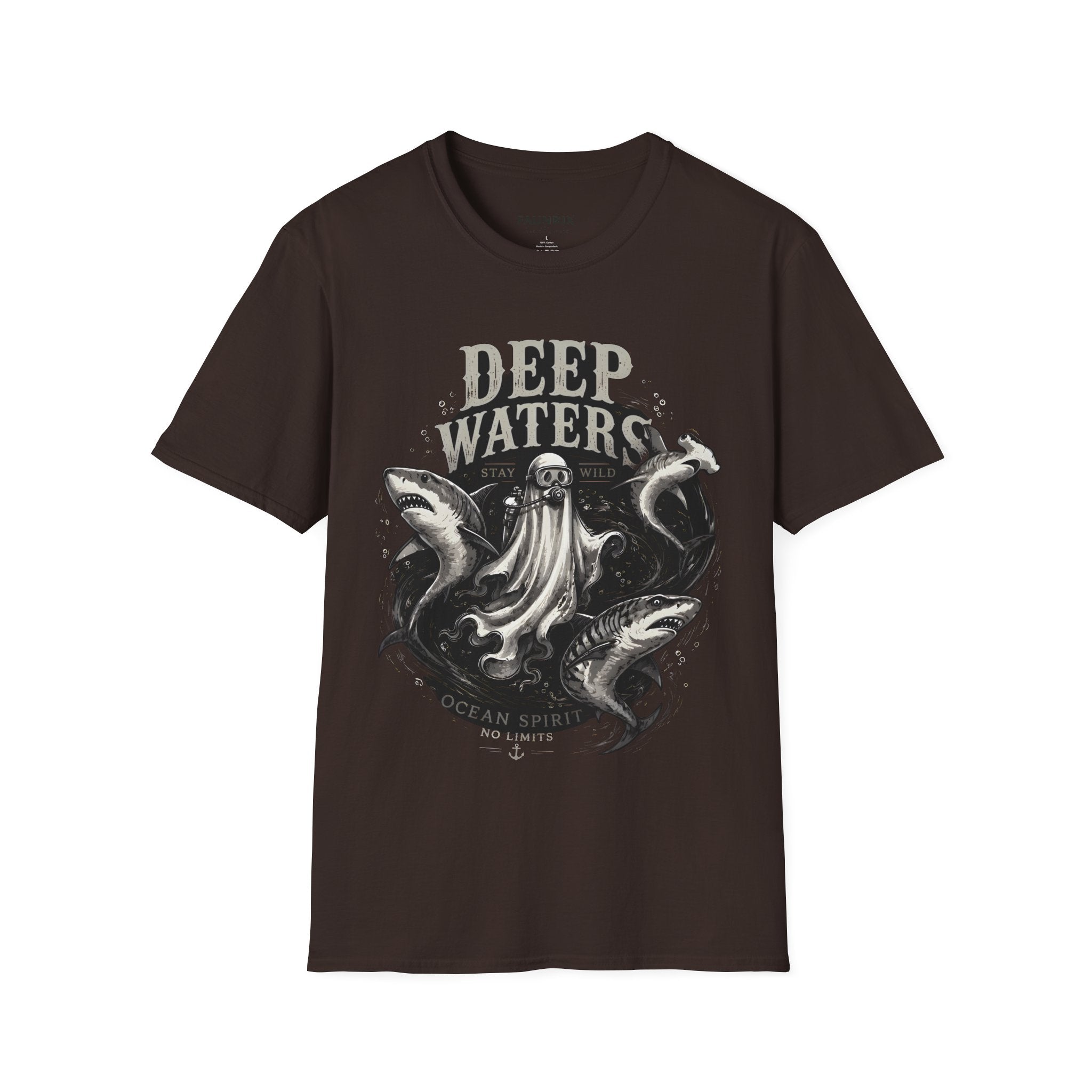 Deep Waters Graphic T-Shirt — ‘Deep Waters’ Ocean Monster Tee Secondary image