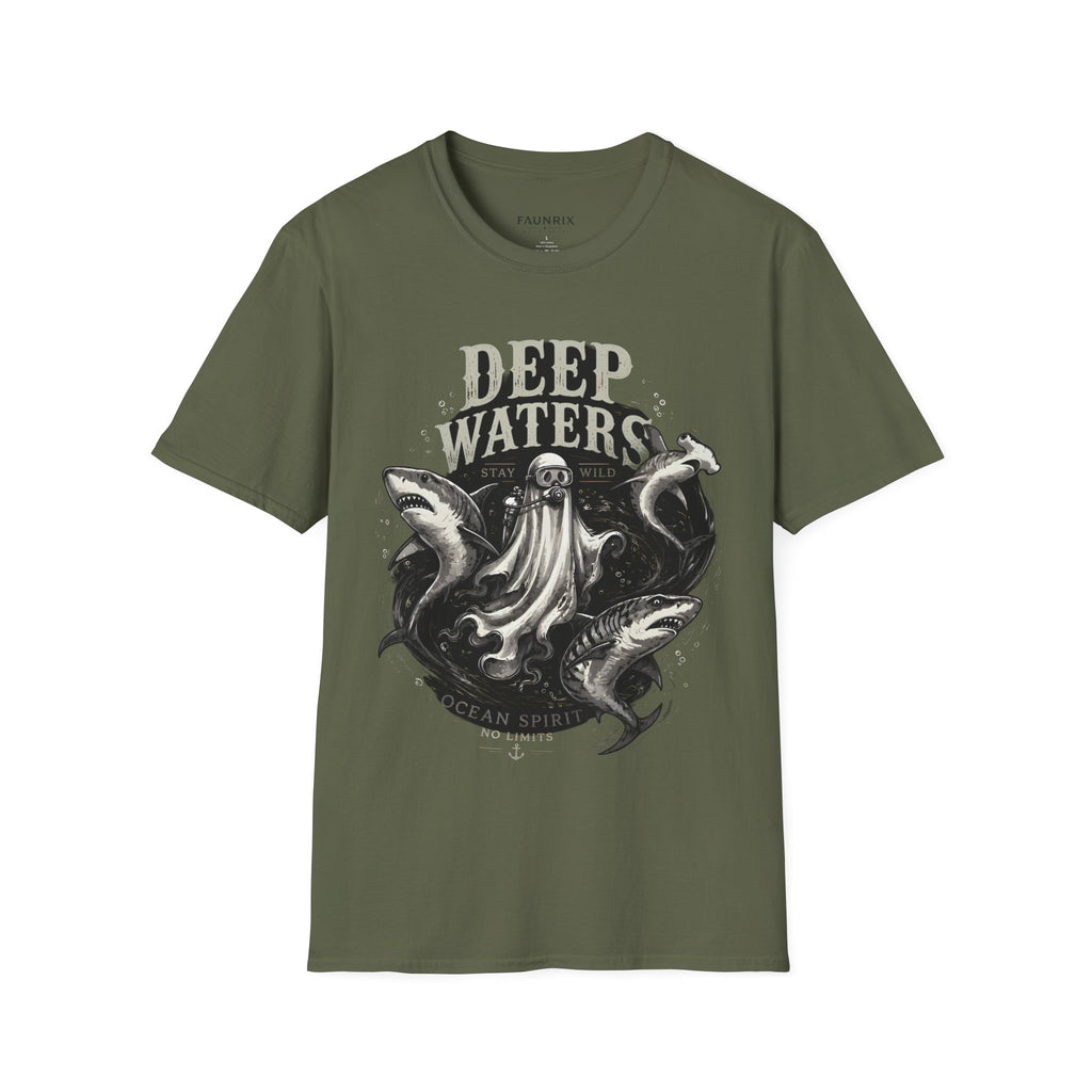 Deep Waters Graphic T-Shirt — ‘Deep Waters’ Ocean Monster Tee