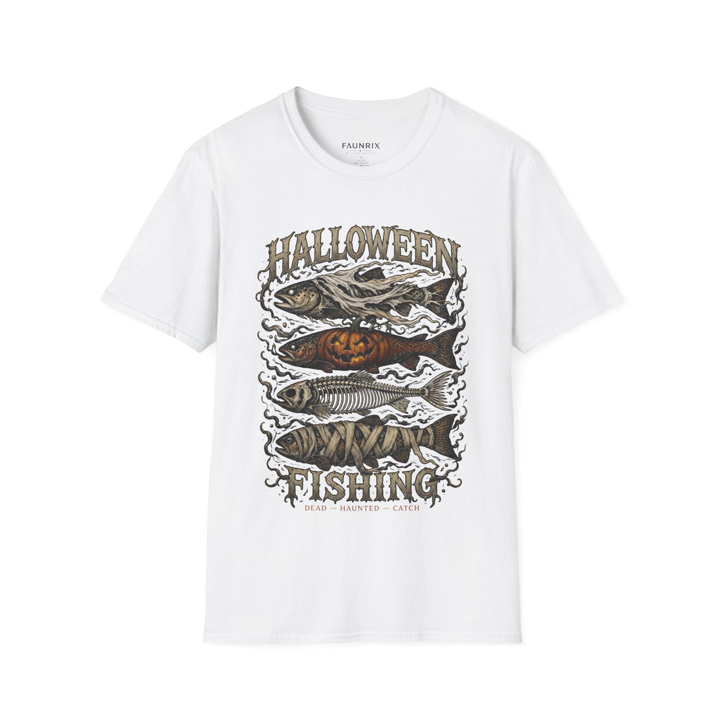 Halloween Fishing T-Shirt — Spooky Pumpkin Fish Graphic Tee