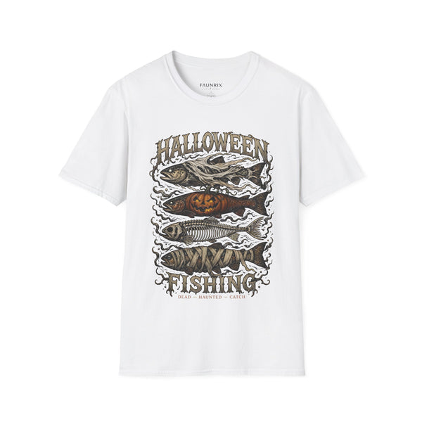Halloween Fishing T-Shirt — Spooky Pumpkin Fish Graphic Tee
