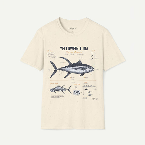 Yellowfin Tuna Anatomy T-Shirt — Vintage Fish ID Graphic Tee