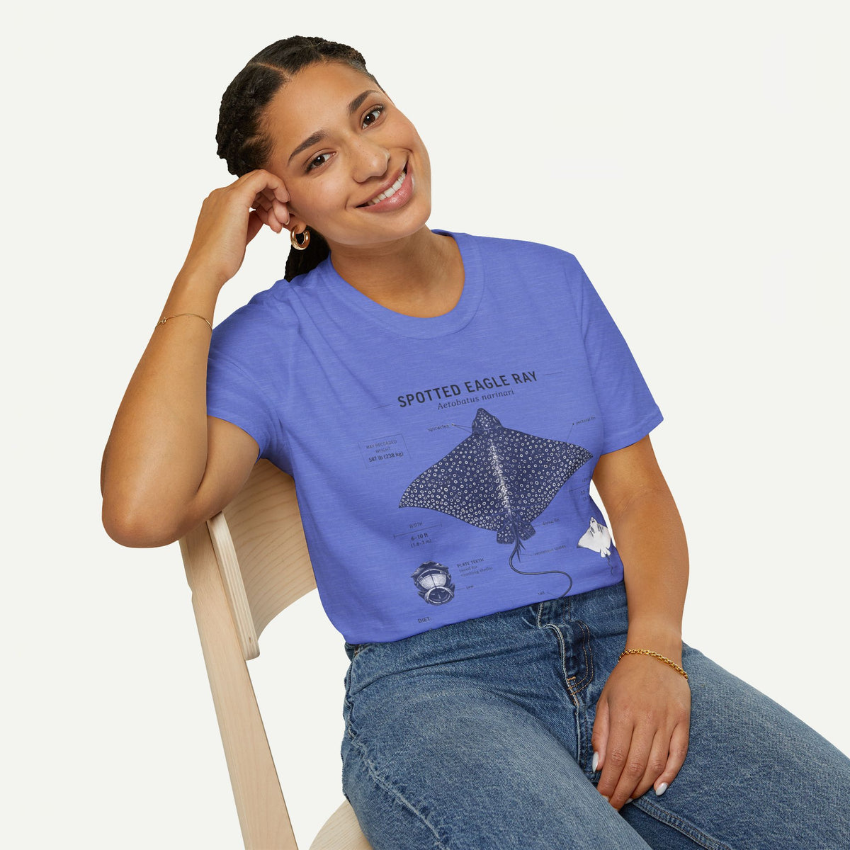 Spotted Eagle Ray Anatomy T-Shirt — Marine Life Graphic Tee