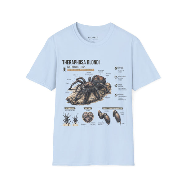 Theraphosa blondi Tarantula T-Shirt — Spider Anatomy Educational Tee