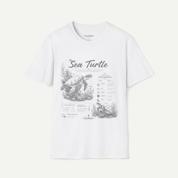Sea Turtle Anatomy T-Shirt — Vintage Marine Illustration Tee