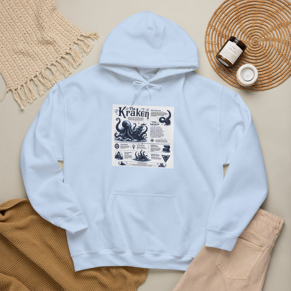 Kraken Nautical Hoodie – Vintage Sea Monster Diagram Sweatshirt