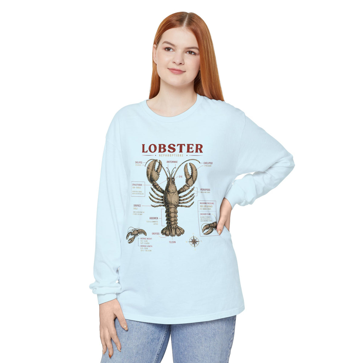 Lobster Anatomy Long Sleeve Tee