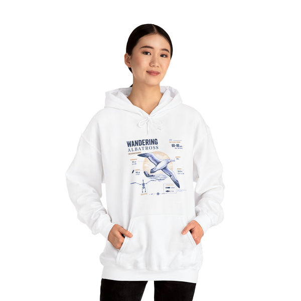 Wandering Albatross Hoodie — Illustrated Sea Bird Anatomy Pullover