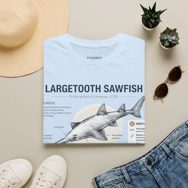 Largetooth Sawfish Anatomy T-Shirt — Marine Biology Graphic Tee