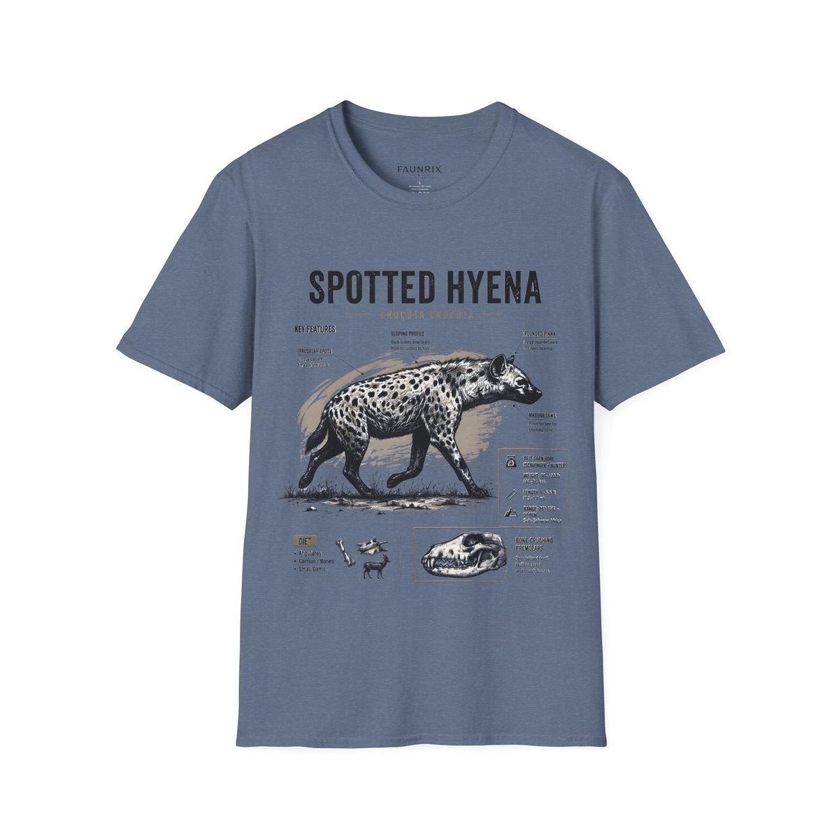 Spotted Hyena Anatomy T-Shirt — Vintage Wildlife Tee