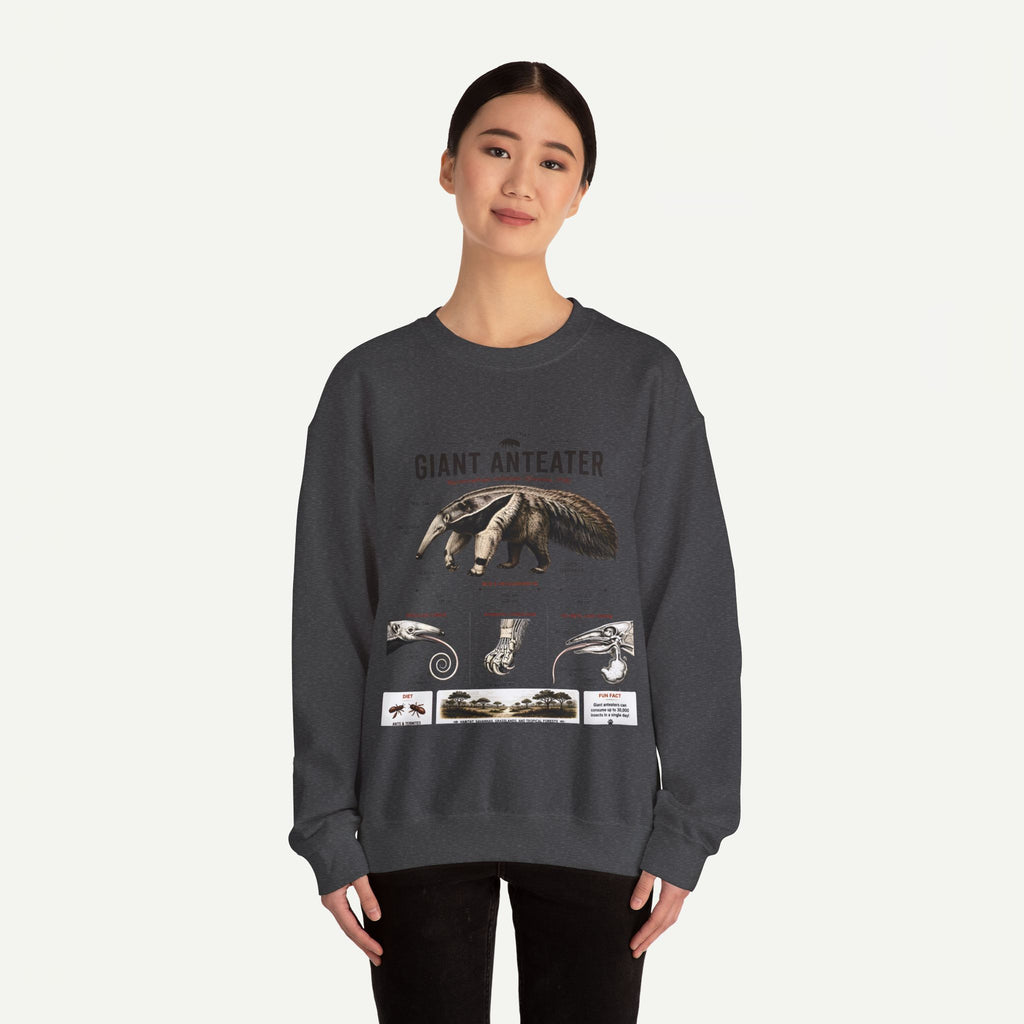 Giant Anteater Anatomy Crewneck Sweatshirt – Vintage Wildlife Anatomy Illustration