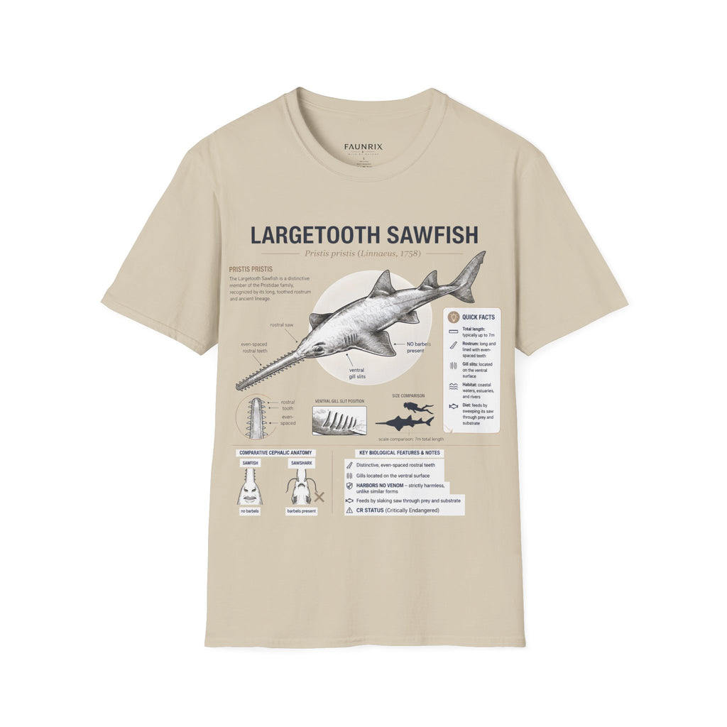 Largetooth Sawfish Anatomy T-Shirt — Marine Biology Graphic Tee