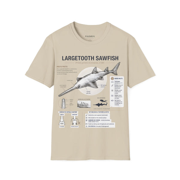Largetooth Sawfish Anatomy T-Shirt — Marine Biology Graphic Tee
