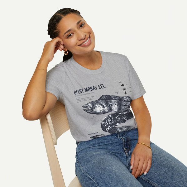 Moray Eel Anatomy Graphic T-Shirt — Vintage Scientific Illustration Tee