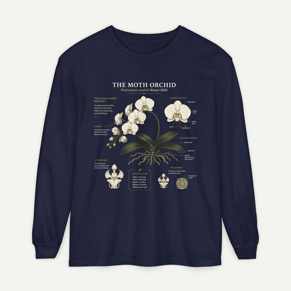 Orchid Anatomy Long Sleeve Tee