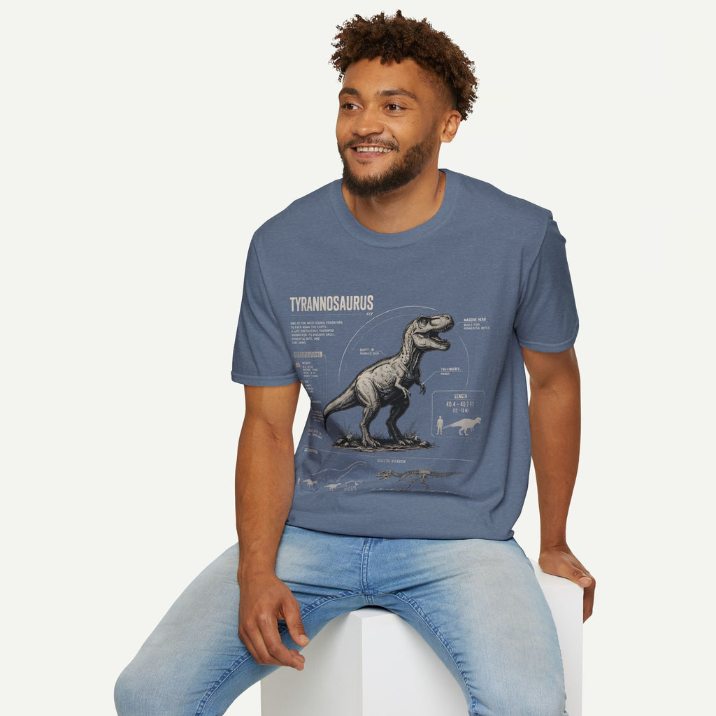 Tyrannosaurus Diagram Anatomy T-Shirt — Vintage Dino Graphic Tee