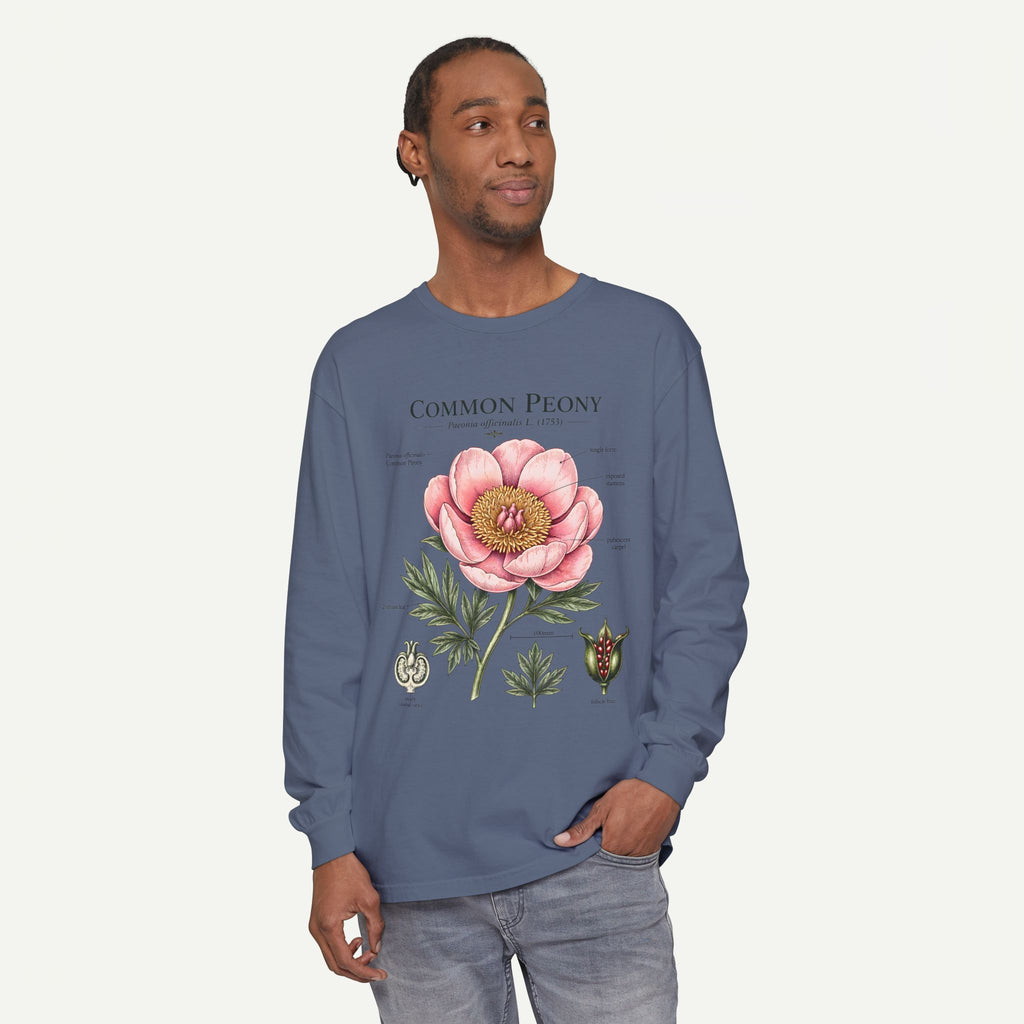 Botanical 'Common Peony' Long Sleeve Tee
