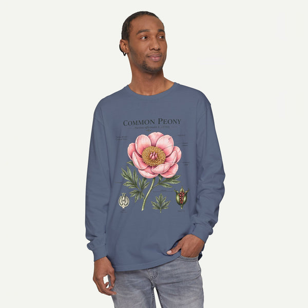 Botanical 'Common Peony' Long Sleeve Tee