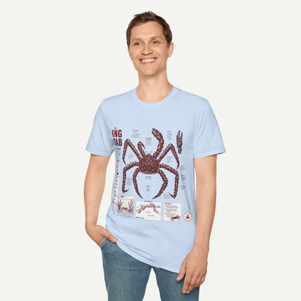 King Crab Anatomy T-Shirt — Vintage Seafood Diagram Tee