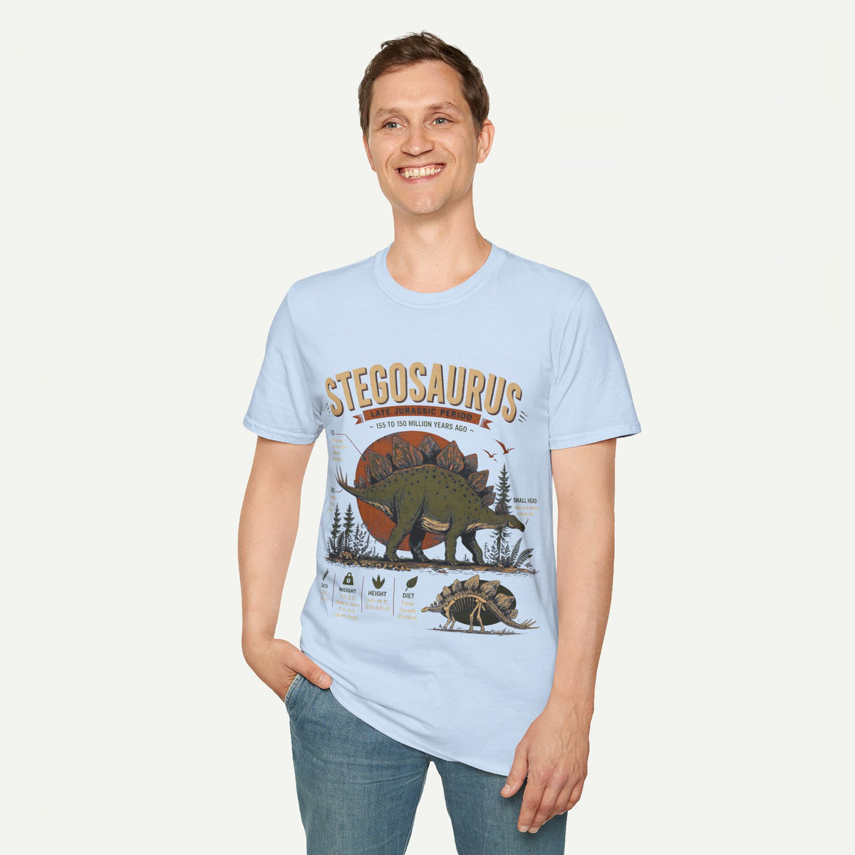 Stegosaurus Anatomy T-Shirt — Vintage Dinosaur Tee