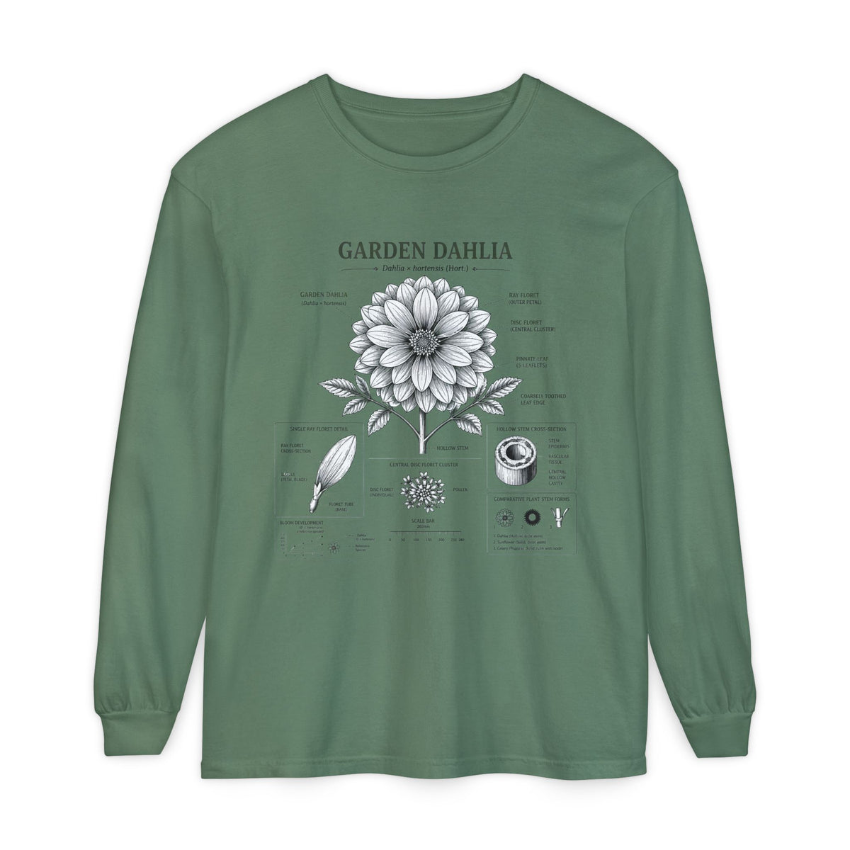 Garden Dahlia Botanical Long Sleeve Tee