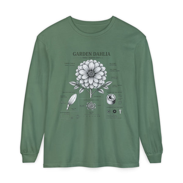 Garden Dahlia Botanical Long Sleeve Tee