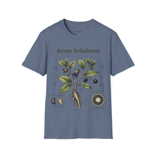 Atropa belladonna Botanical Anatomy T-Shirt — Vintage Deadly Nightshade Illustration