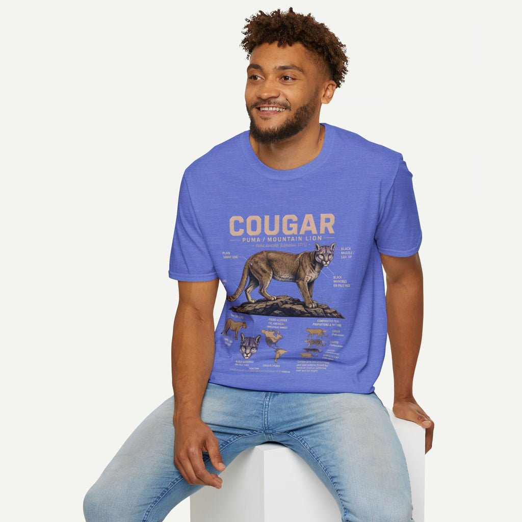 Cougar Puma Mountain Lion Anatomy Graphic T-Shirt