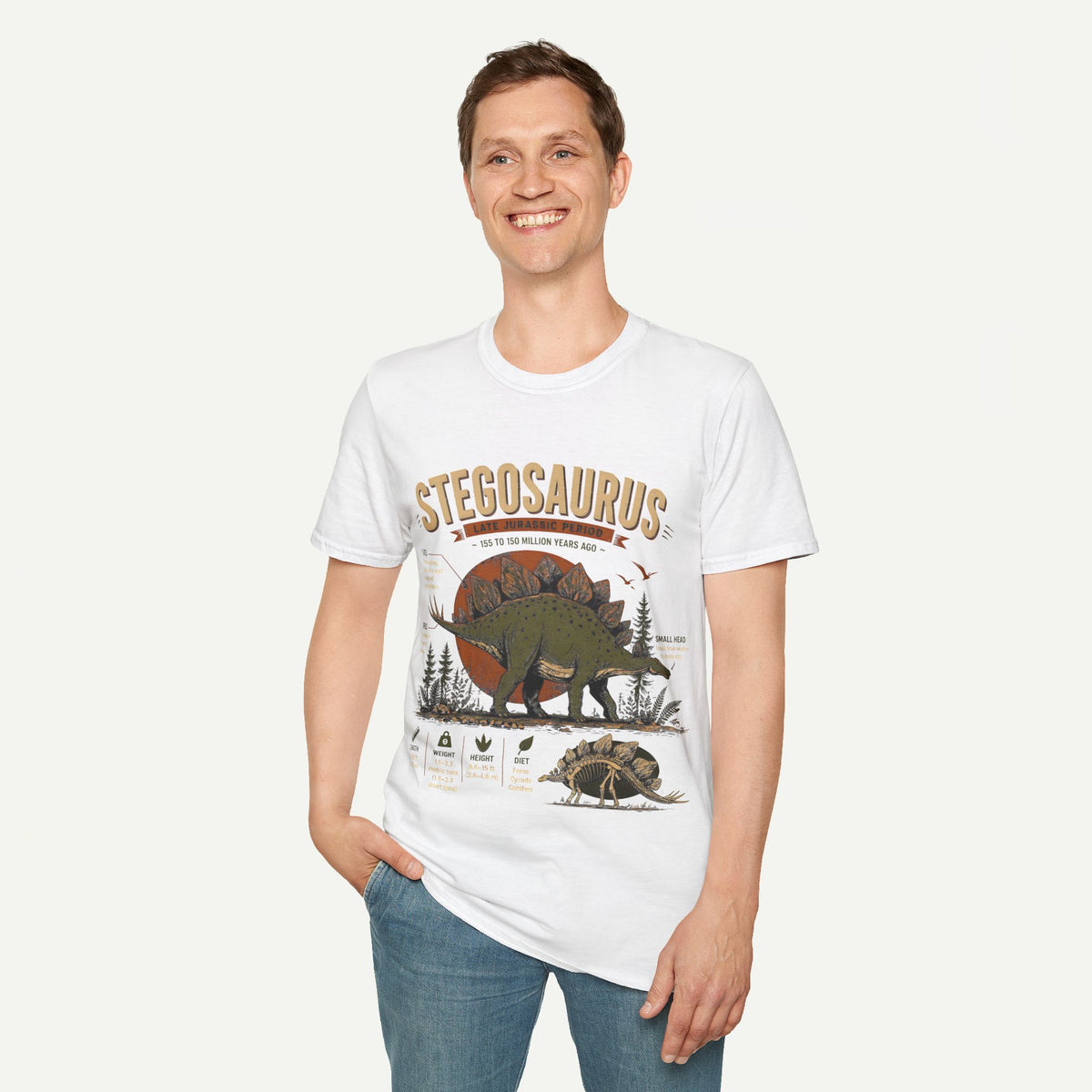 Stegosaurus Anatomy T-Shirt — Vintage Dinosaur Tee