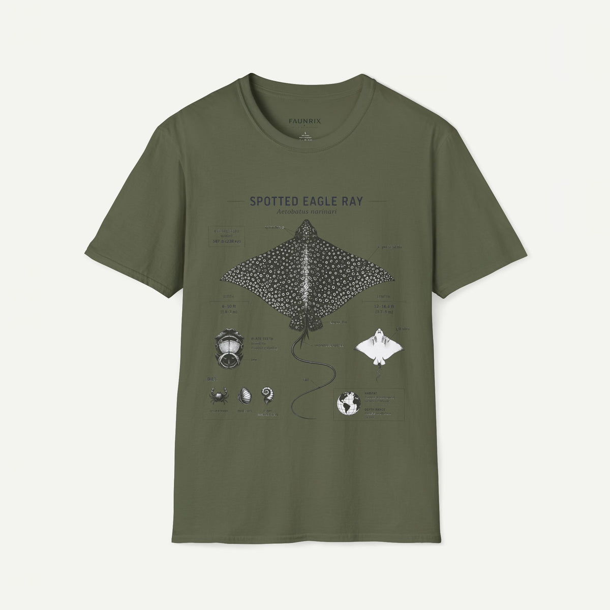 Spotted Eagle Ray Anatomy T-Shirt — Marine Life Graphic Tee