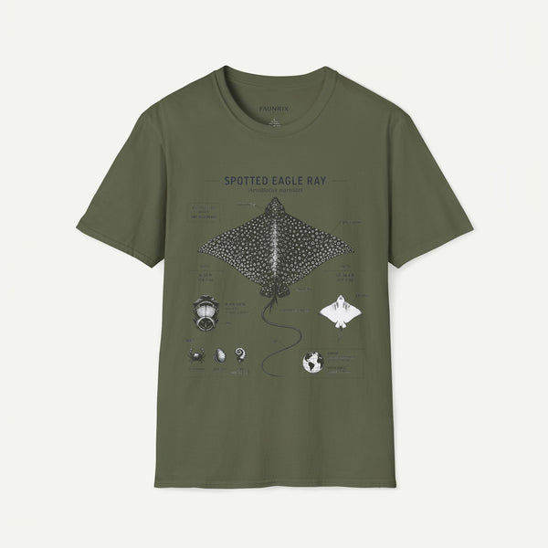 Spotted Eagle Ray Anatomy T-Shirt — Marine Life Graphic Tee