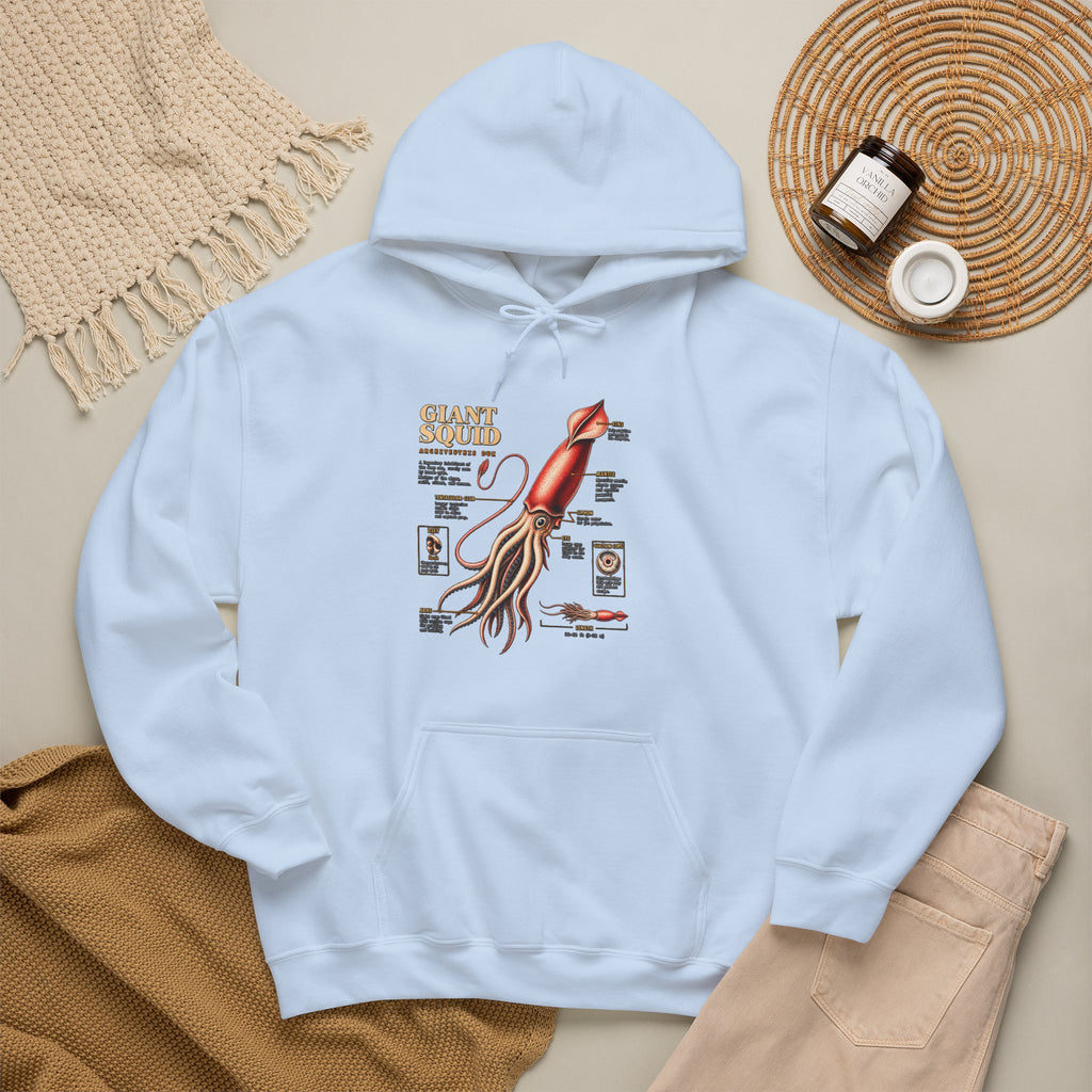 Squid Anatomy Hoodie — Vintage Scientific Illustration Pullover