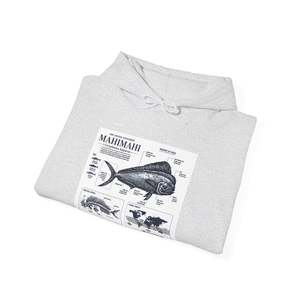 Mahi Mahi Fish Anatomy Hoodie — Illustrated Marine Biology Pullover