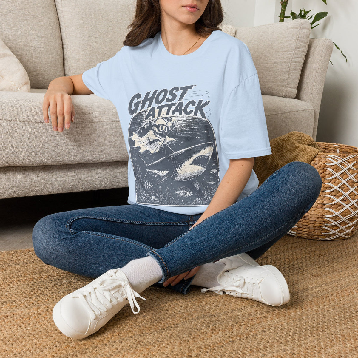 Ghost Attack T-Shirt — Vintage Horror Graphic Tee