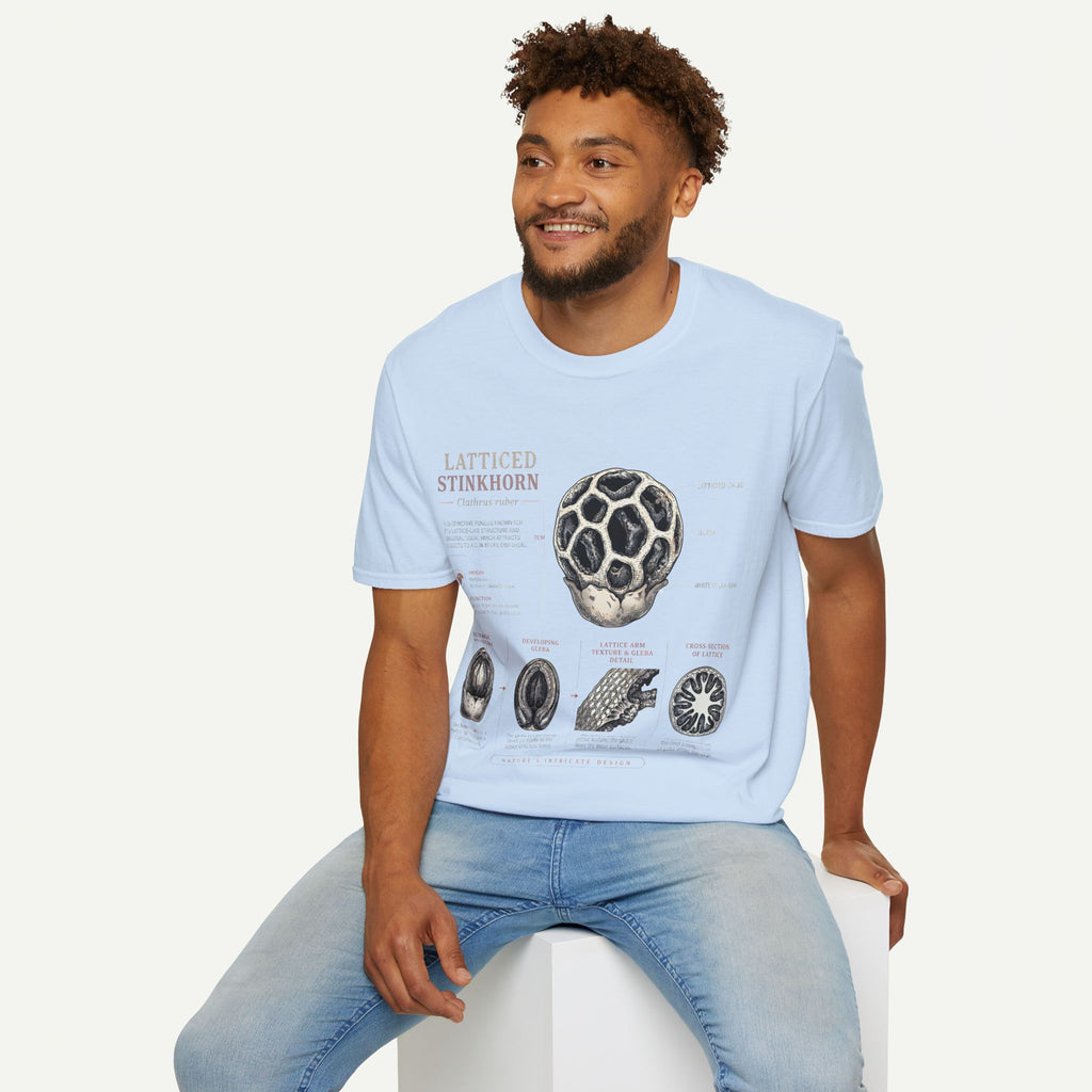 Botanical Latticed Stinkhorn  Anatomy  Vintage Naturalist Shirt