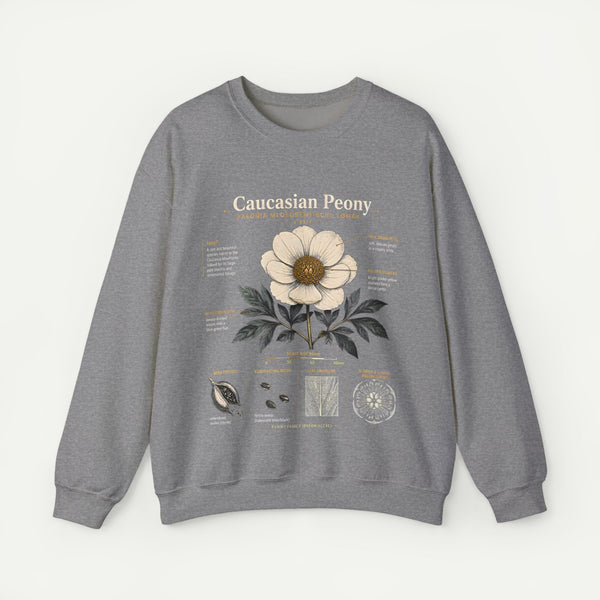 Caucasian Peony Botanical Crewneck Sweatshirt