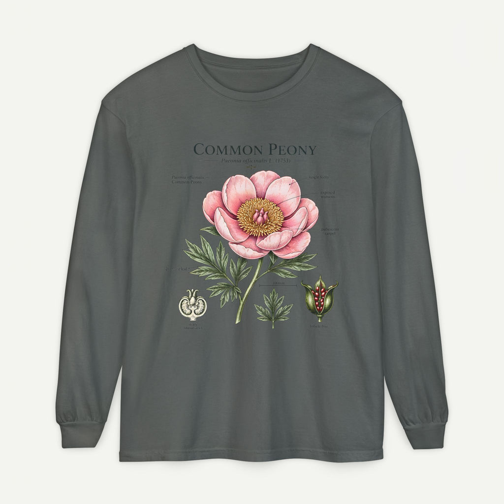 Botanical 'Common Peony' Long Sleeve Tee