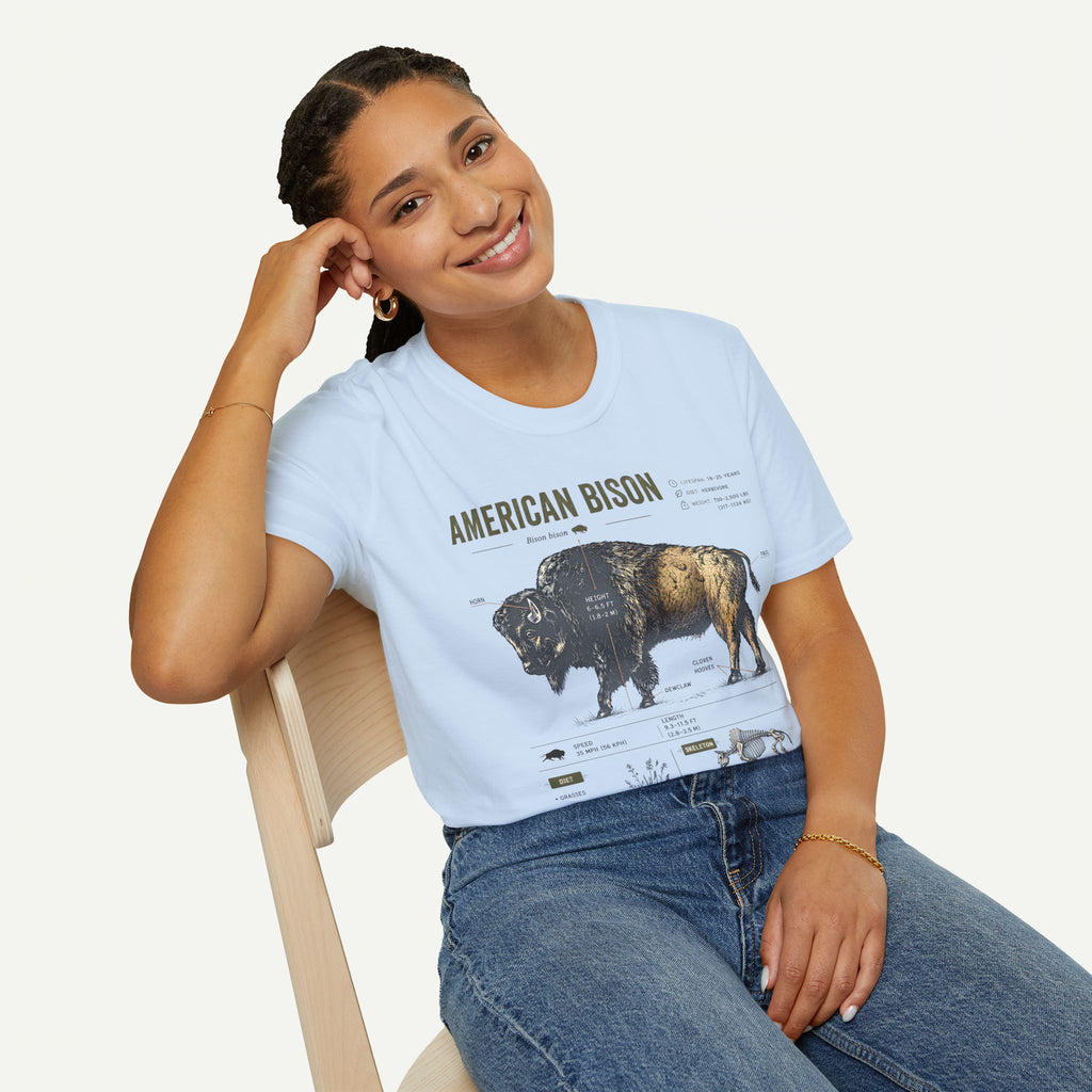Vintage American Bison Anatomy T-Shirt