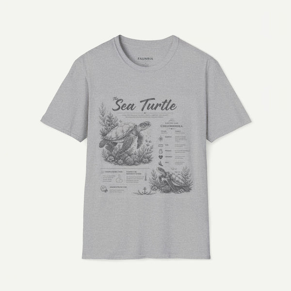 Sea Turtle Anatomy T-Shirt — Vintage Marine Illustration Tee