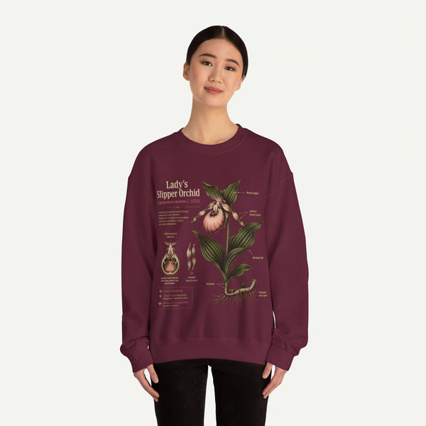 Lady's Slipper Orchid Botanical Sweatshirt